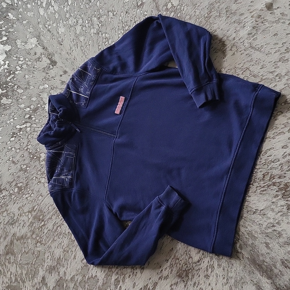 Vineyard Vines Nautical Shep 1/4 Pullover Shirt Sz20 Big Kids